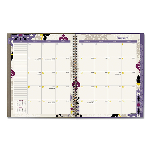 Cambridge Vienna Weekly/Monthly Appointment Book, Geometric Artwork, 11 x 8.5, Purple/Tan Cover, 12-Month (Jan to Dec): 2026 (122905)