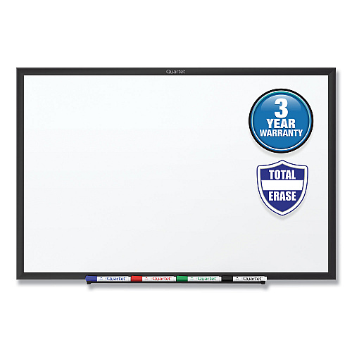Quartet Classic Series Total Erase Dry Erase Boards, 96 x 48, White Surface, Black Aluminum Frame (S538B)