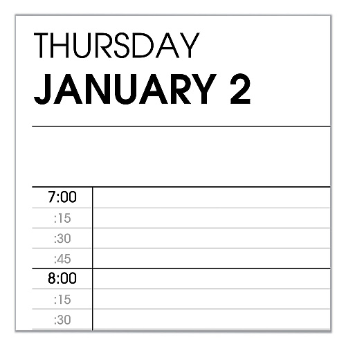 AT-A-GLANCE Two-Person Group Daily Appointment Book, 11 x 8, Black Cover, 12-Month (Jan to Dec): 2026 (7022205)