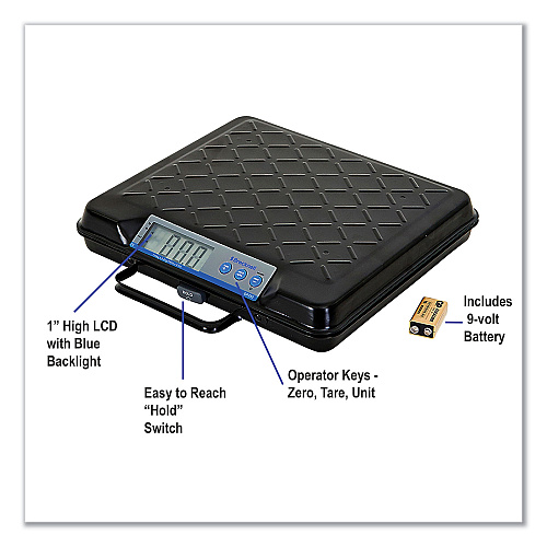 Brecknell Portable Electronic Utility Bench Scale, 250 lb Capacity, 12.5 x 10.95 x 2.2  Platform (GP250)