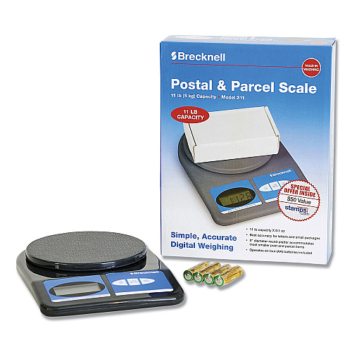 Brecknell Model 311 -- 11 lb. Postal/Shipping Scale, Round Platform, 6" dia