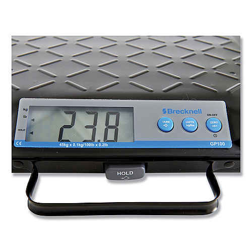 Brecknell Portable Electronic Utility Bench Scale, 100 lb Capacity, 12.5 x 10.95 x 2.2  Platform (GP100)