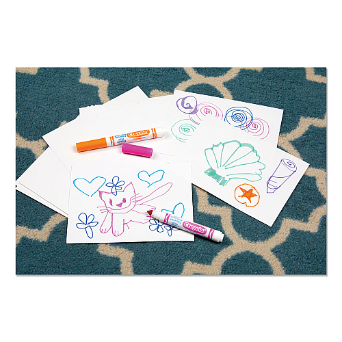 Crayola Ultra-Clean Washable Markers, Broad Bullet Tip, Assorted Colors, 8/Pack (587808)