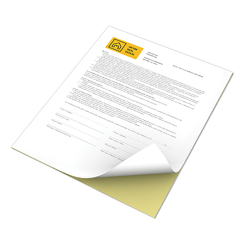 Xerox Revolution Digital Carbonless Paper, 2-Part, 8.5 x 11, Canary/White, 5,000/Carton (3R12420)