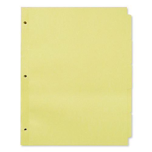 Universal Self-Tab Index Dividers, 5-Tab, 11 x 8.5, Buff, 36 Sets (UNV20836)