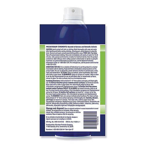 Microban 24-Hour Disinfectant Sanitizing Spray, Citrus, 15 oz Aerosol Spray, 6/Carton (30130)