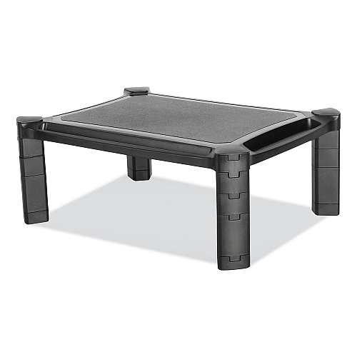 Innovera Large Monitor Stand with Cable Management, 12.99" x 17.1" x 6.6", Black, Supports 22 lbs (IVR55051)