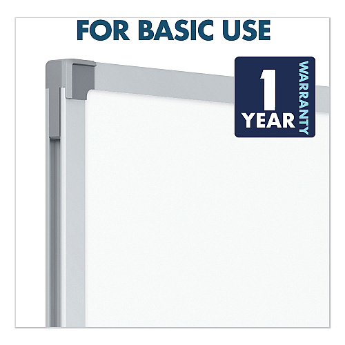 Mead Dry Erase Board with Aluminum Frame, 72 x 48, Melamine White Surface, Silver Aluminum Frame (85358)