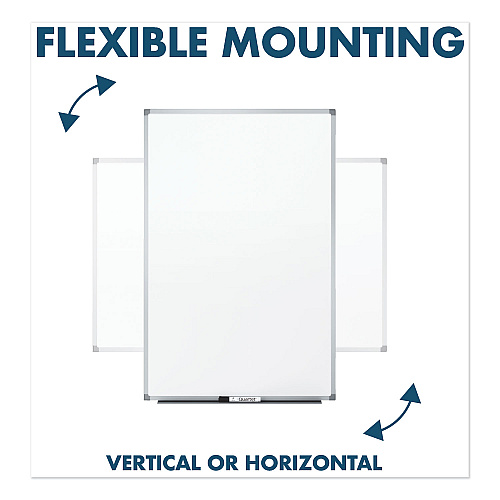 Mead Dry Erase Board with Aluminum Frame, 72 x 48, Melamine White Surface, Silver Aluminum Frame (85358)