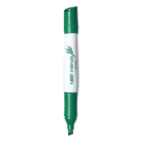 BIC Intensity Low Odor Chisel Tip Dry Erase Marker, Broad Chisel Tip, Green, Dozen Chisel Marker Point - Green Ink - 1 Dozen (GDEM11GN)