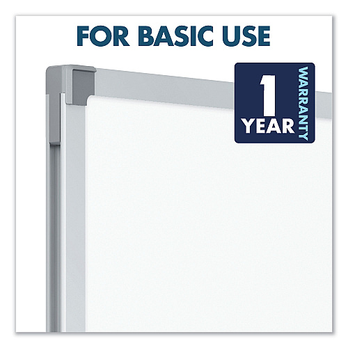 Mead Dry Erase Board with Aluminum Frame, 36 x 24, Melamine White Surface, Silver Aluminum Frame (85356)