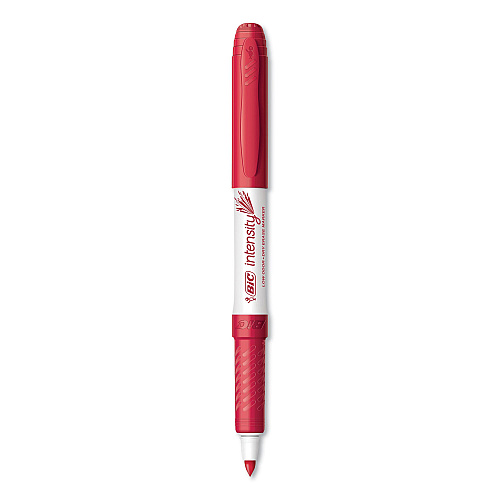 BIC Intensity Low Odor Fine Point Dry Erase Marker, Fine Bullet Tip, Red, Dozen (GDE11RD)
