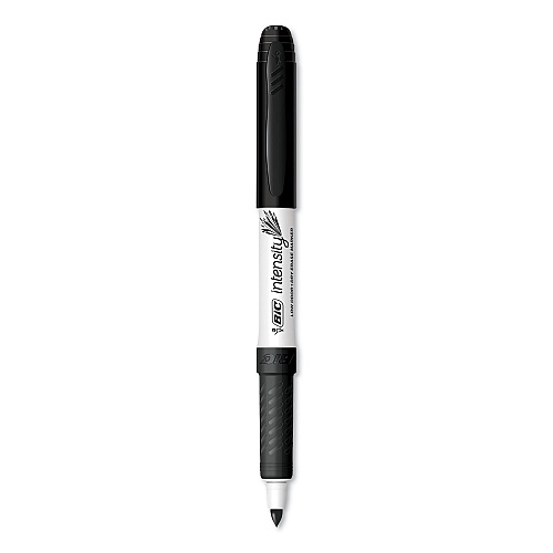 BIC Intensity Low Odor Fine Point Dry Erase Marker, Fine Bullet Tip, Black, Dozen (GDE11BK)