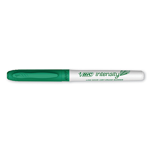 BIC Intensity Low Odor Fine Point Dry Erase Marker, Fine Bullet Tip, Green, Dozen (GDE11GN)