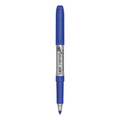 BIC Intensity Fine Tip Permanent Marker, Fine Bullet Tip, Deep Sea Blue, Dozen (GPM11BE)