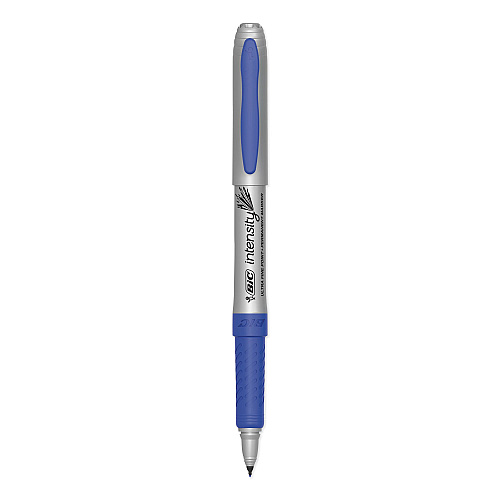 BIC Intensity Ultra Fine Tip Permanent Marker, Extra-Fine Needle Tip, Deep Sea Blue, Dozen (GPMU11BE)
