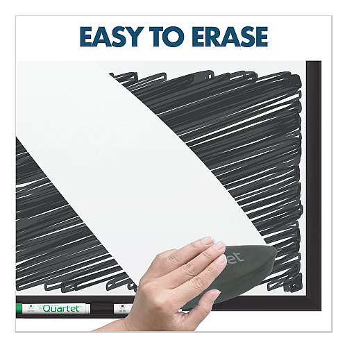 Quartet Classic Series Porcelain Magnetic Dry Erase Board, 48 x 36, White Surface, Black Aluminum Frame (2544B)