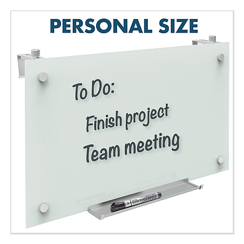 Quartet Infinity Magnetic Glass Dry Erase Cubicle Board, 30 x 18, White Surface (PDEC1830)