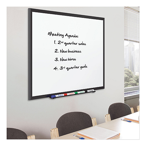 Quartet Classic Series Porcelain Magnetic Dry Erase Board, 96 x 48, White Surface, Black Aluminum Frame (2548B)