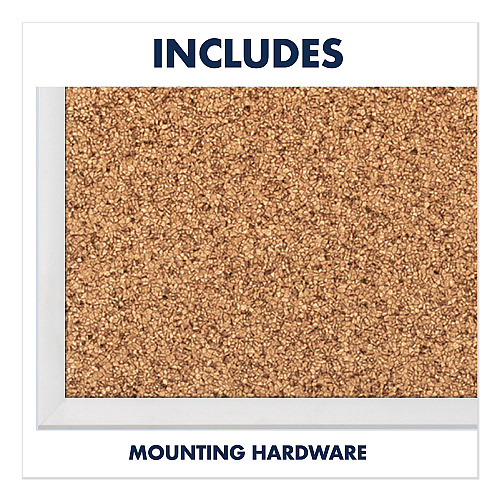 Quartet Classic Series Cork Bulletin Board, 24 x 18, Tan Surface, Silver Aluminum Frame (2301)