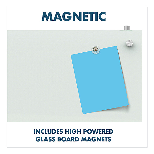 Quartet Infinity Magnetic Glass Dry Erase Cubicle Board, 30 x 18, White Surface (PDEC1830)
