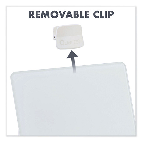 Quartet Glass Dry Erase Desktop Copy Holder, 20 Sheet Capacity, Glass/Plastic, White (GDE119)