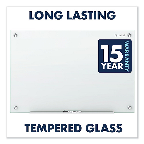 Quartet Infinity Glass Marker Board, 36 x 24, White Surface (G3624W)
