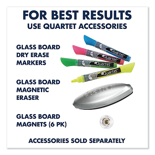 Quartet Infinity Glass Marker Board, 72 x 48, Black Surface (G7248B)