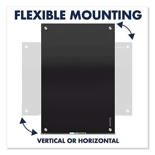 Quartet Infinity Glass Marker Board, 72 x 48, Black Surface (G7248B)