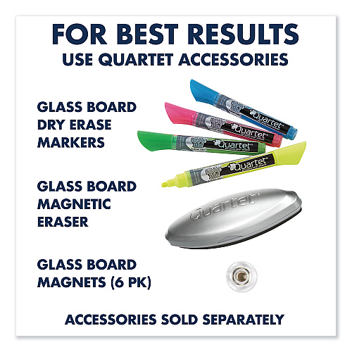 Quartet Infinity Glass Marker Board, 96 x 48, Black Surface (G9648B)