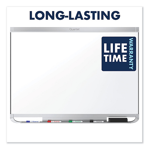 Quartet Prestige 2 DuraMax Magnetic Porcelain, 48 x 36, White Surface, Silver Aluminum/Plastic Frame (P554AP2)