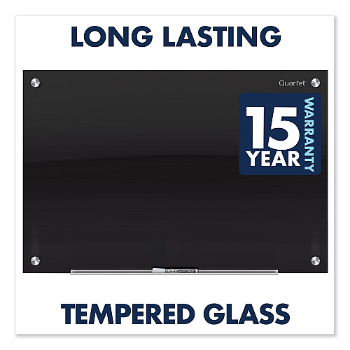 Quartet Infinity Glass Marker Board, 96 x 48, Black Surface (G9648B)