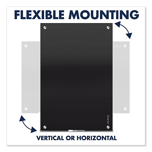 Quartet Infinity Glass Marker Board, 96 x 48, Black Surface (G9648B)