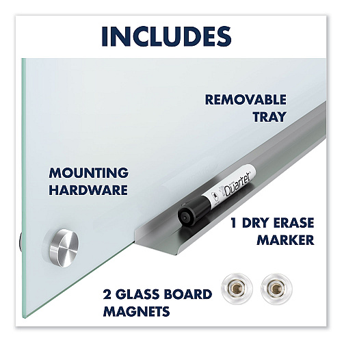 Quartet Infinity Glass Marker Board, 36 x 24, White Surface (G3624W)