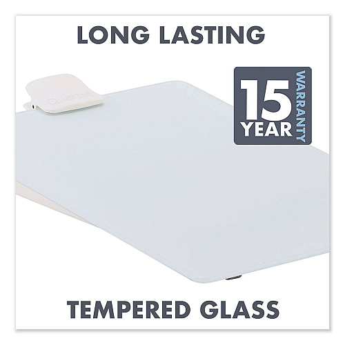 Quartet Glass Dry Erase Desktop Copy Holder, 20 Sheet Capacity, Glass/Plastic, White (GDE119)