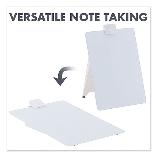 Quartet Glass Dry Erase Desktop Copy Holder, 20 Sheet Capacity, Glass/Plastic, White (GDE119)
