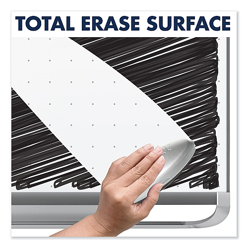 Quartet Prestige 2 Magnetic Total Erase Whiteboard, 48 x 36, White Surface, Graphite Fiberboard/Plastic Frame 48" (4 ft) Width x 36" (3 ft) Height - White Surface - Graphite Frame - Horizontal - Magnetic - 1 Each (TEM544G)