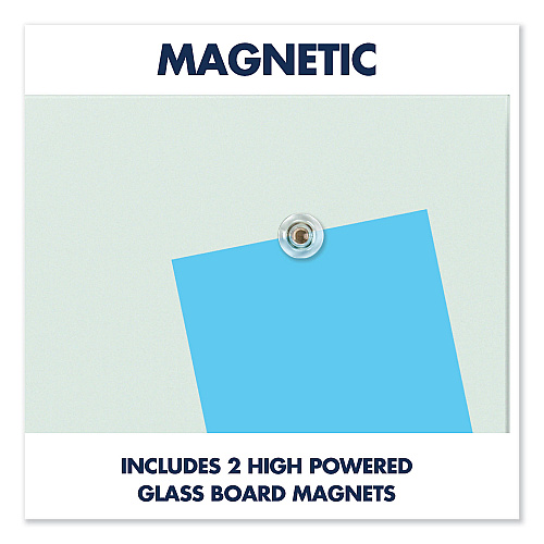 Quartet Element Framed Magnetic Glass Dry-Erase Boards, 74 x 42, White Surface, Silver Aluminum Frame (G7442E)