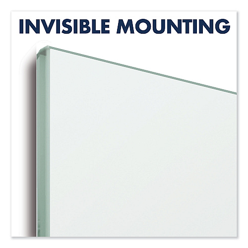 Quartet InvisaMount Magnetic Glass Marker Board, 39 x 22, White Surface (G3922IMW)