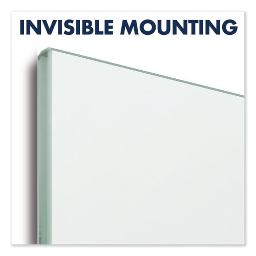 Quartet InvisaMount Glass Marker Board, Frameless, 85" x 48