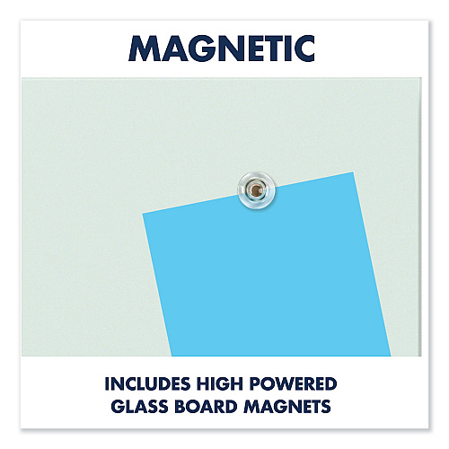 Quartet InvisaMount Magnetic Glass Marker Board, 39 x 22, White Surface (G3922IMW)