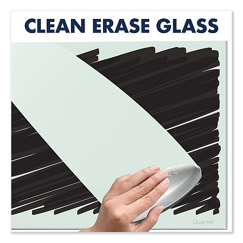 Quartet InvisaMount Magnetic Glass Marker Board, 39 x 22, White Surface (G3922IMW)