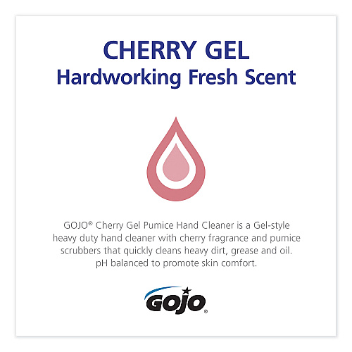 GOJO Cherry Gel Pumice Hand Cleaner, Cherry Scent, 1 gal (235802EA)