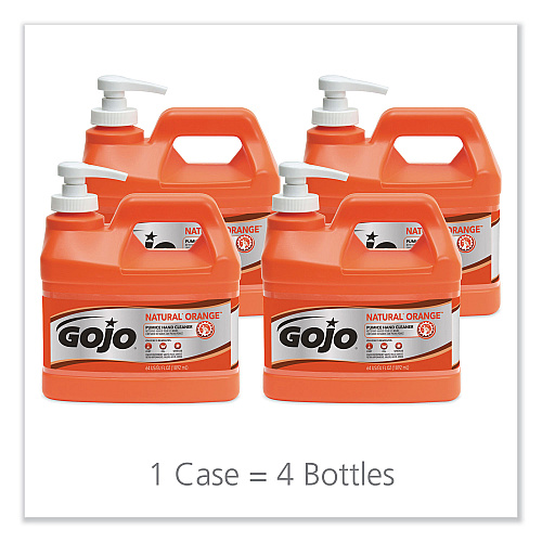 GOJO NATURAL ORANGE Pumice Hand Cleaner, Citrus Scent, 0.5 gal (095804)