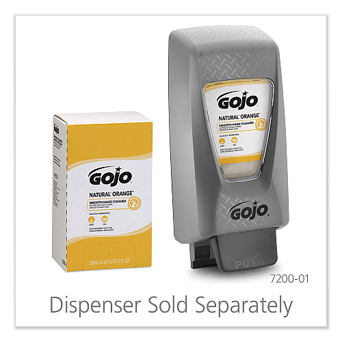 GOJO NATURAL ORANGE Smooth Hand Cleaner Refill, Citrus Scent, 2,000 mL, 4/Carton (7250)