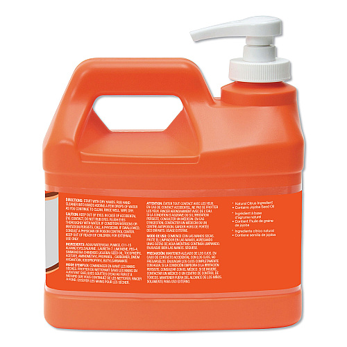 GOJO NATURAL ORANGE Pumice Hand Cleaner, Citrus Scent, 0.5 gal (095804)