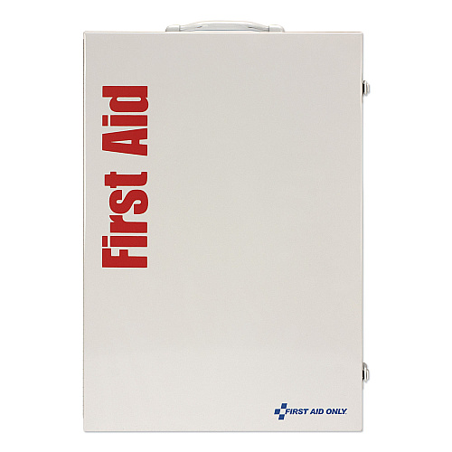 First Aid Only ANSI Class B+ 4 Shelf First Aid Station with Medications, 1,461 Pieces, Metal Case (90576)