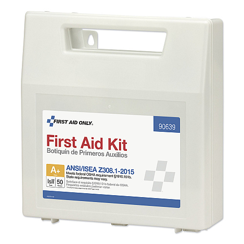 First Aid Only ANSI Class A+ First Aid Kit for 50 People, 183 Pieces, Plastic Case (90639)