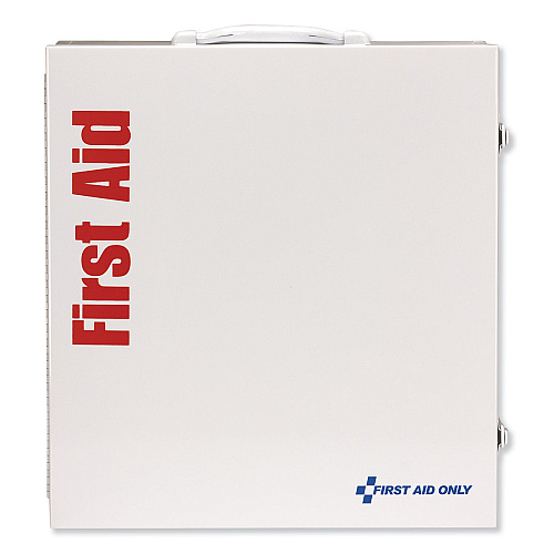 First Aid Only ANSI 2015 Class A+ Type I and II Industrial First Aid Kit 100 People, 676 Pieces, Metal Case (90575)
