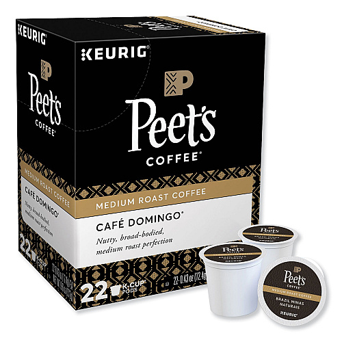 Peet's Coffee & Tea Cafe Domingo K-Cups, 22/Box (6543)
